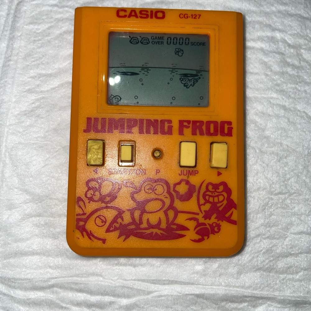 1988 Casio Jumping Frog CG-127 Handheld LCD Electronic Game - Working Rare -read